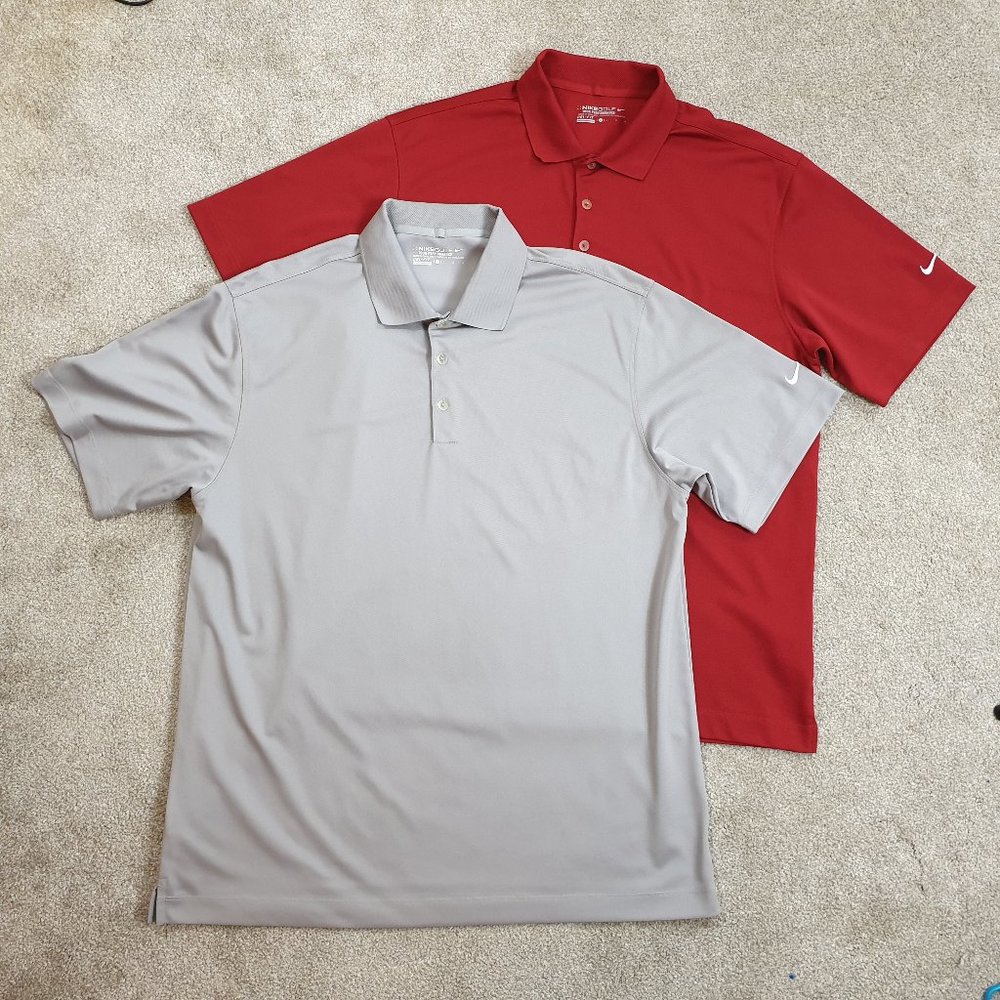 2 NIKE Golf Tour Performance Polo Shirts